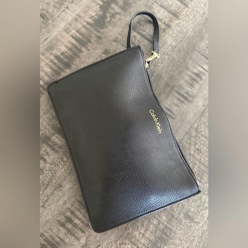 Calvin Klein Black Leather Clutch